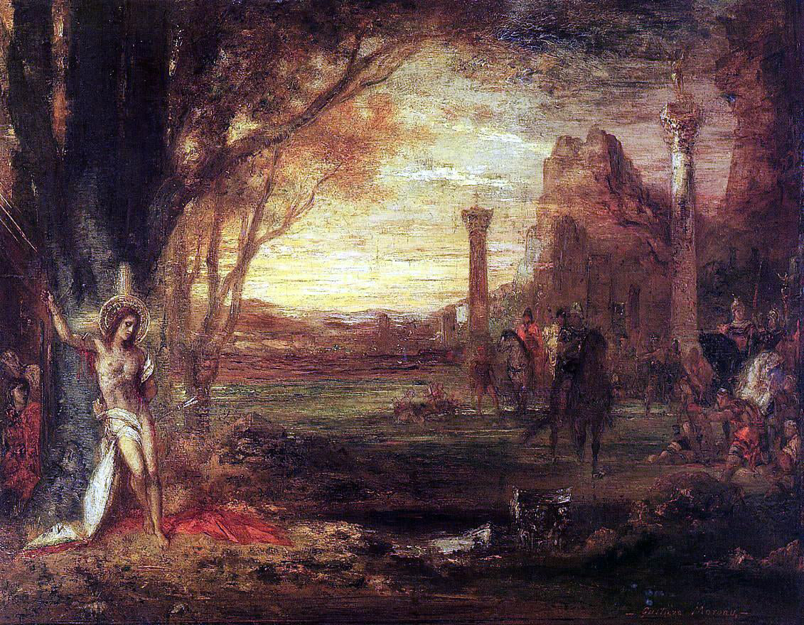 Gustave Moreau Saint Sebastian and His Executioners - Canvas Print