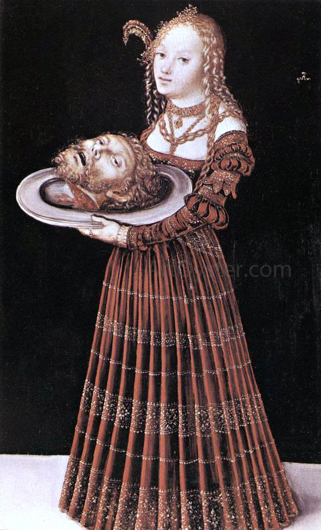 The Elder Lucas Cranach Salome with the Head of St John the Baptist - Canvas Print