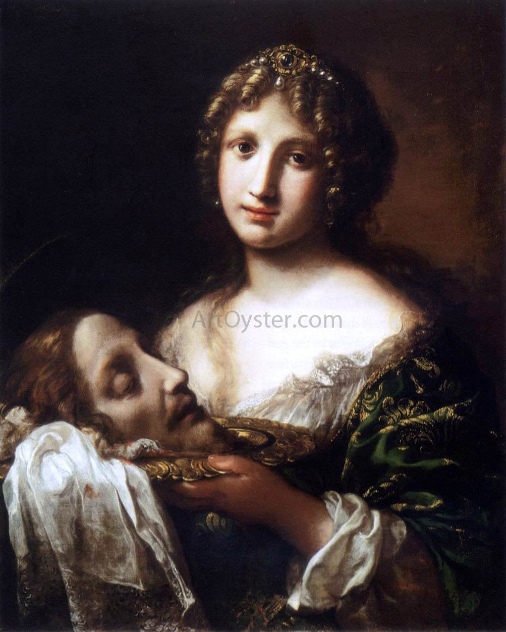 Onorio Marinari Salome with the Head of the Baptist - Canvas Print
