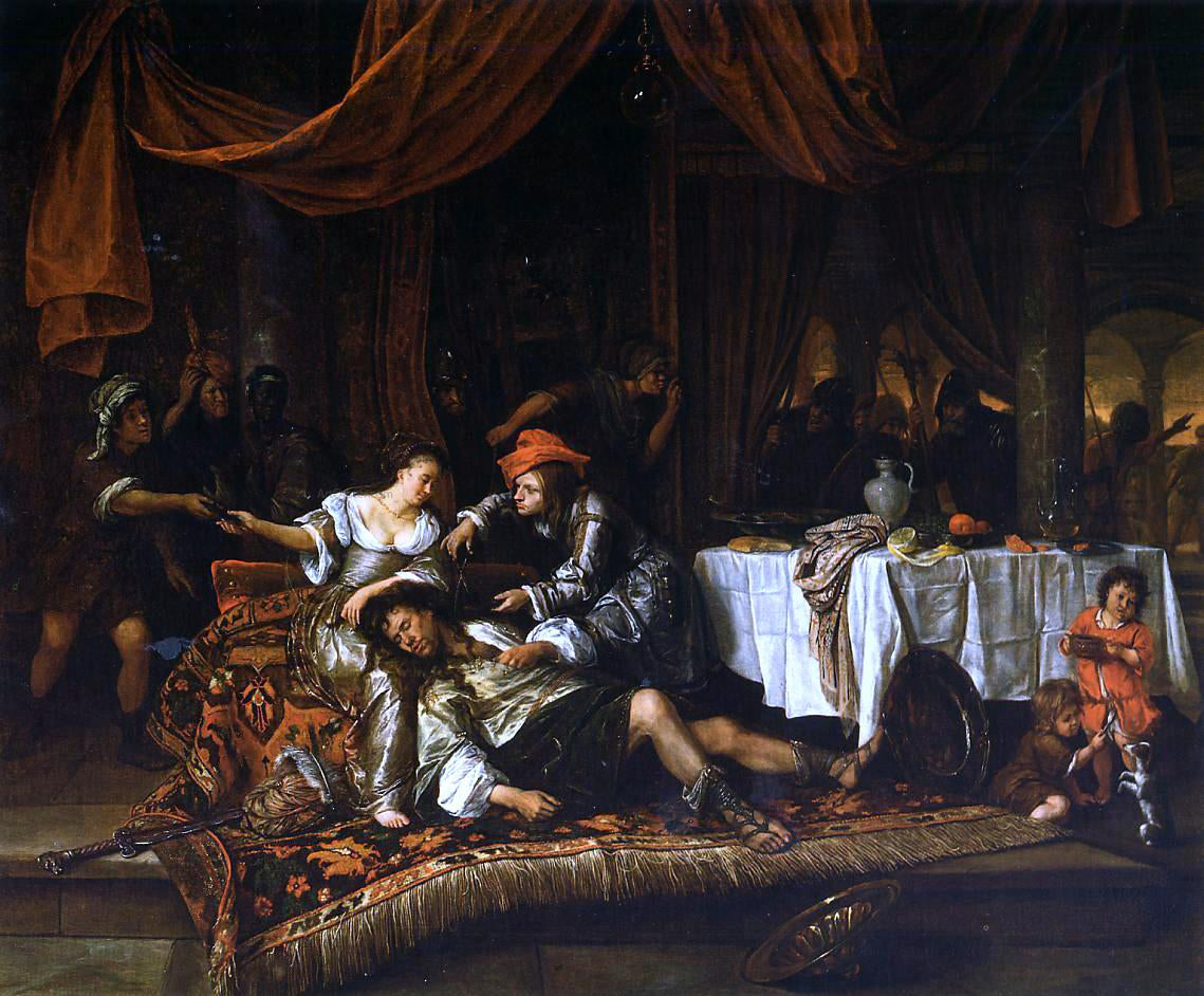 Jan Steen Samson and Delilah - Canvas Print