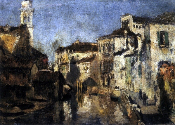 John Twachtman San Trovaso Square, Venice - Canvas Print