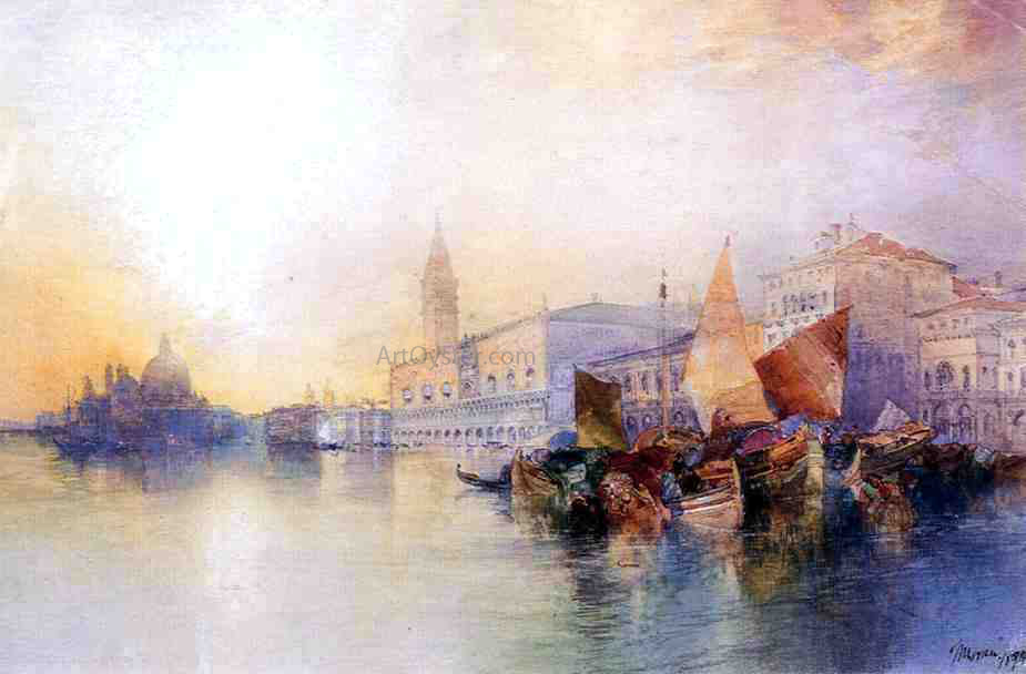 Thomas Moran Santa Maria and The Ducal Palace, Venice - Canvas Print
