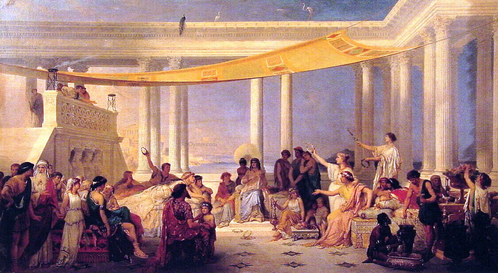 Pierre Joseph Coomans Sappho at Mitylene - Canvas Print