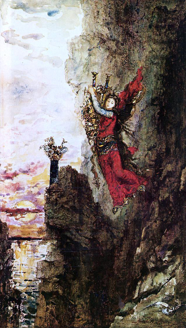 Gustave Moreau Sappho Leaping into the Sea - Canvas Print