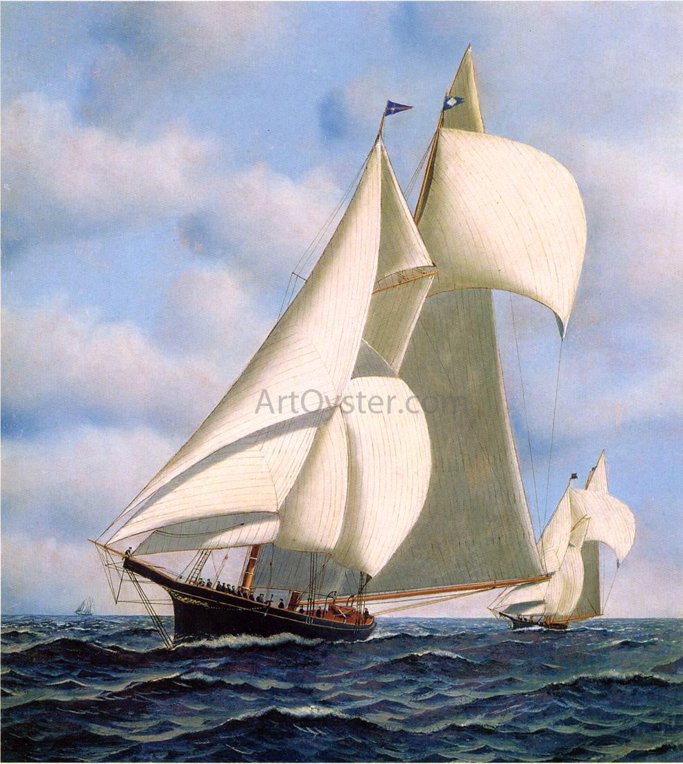 Antonio Jacobsen Sappho vs. Livonia, Americas Cup, 1871 - Canvas Print