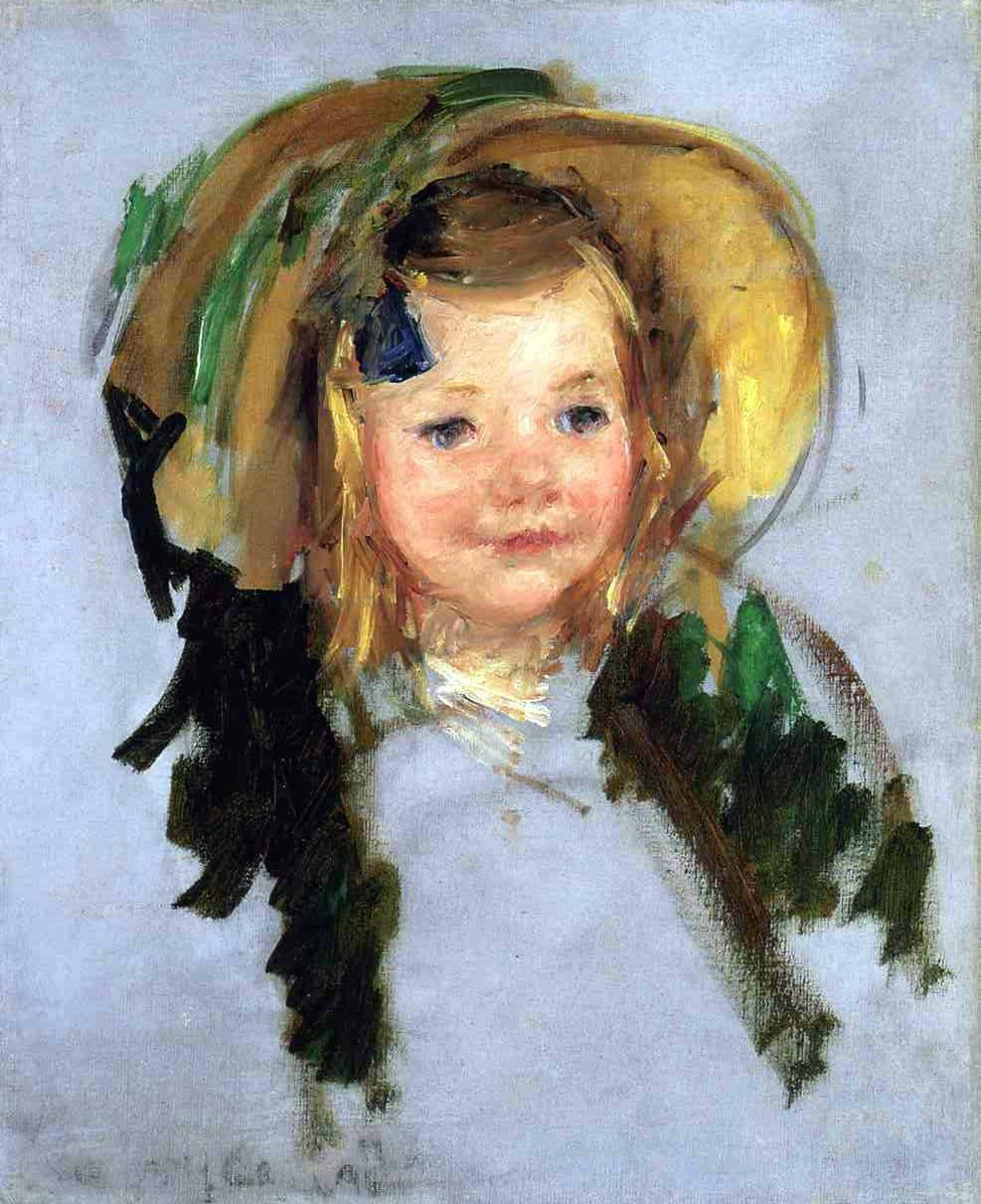 Mary Cassatt Sara in a Bonnet - Canvas Print