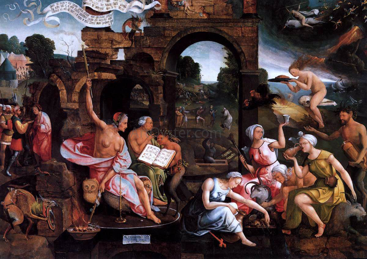 Jacob Cornelisz Van Oostsanen Saul and the Witch of Endor - Canvas Print