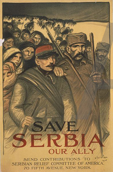 Theophile Alexandre Steinlen Save Serbia - Canvas Print