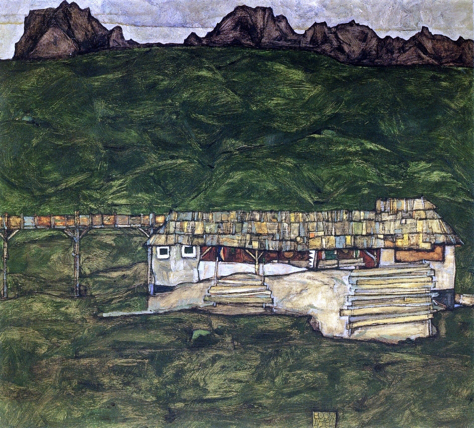 Egon Schiele Sawmill - Canvas Print
