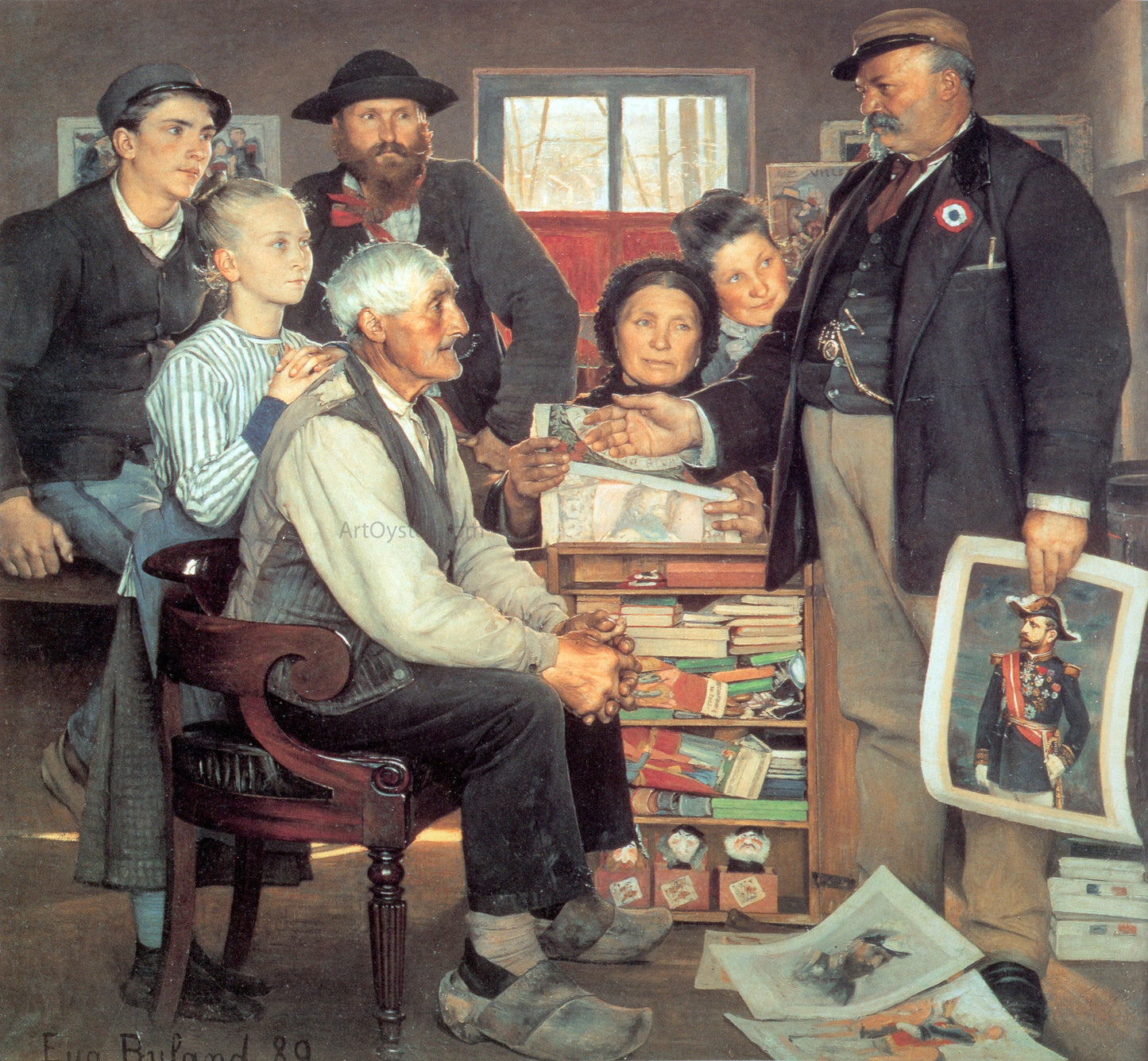 Jean-Eugene Buland Scene de propagande - Canvas Print