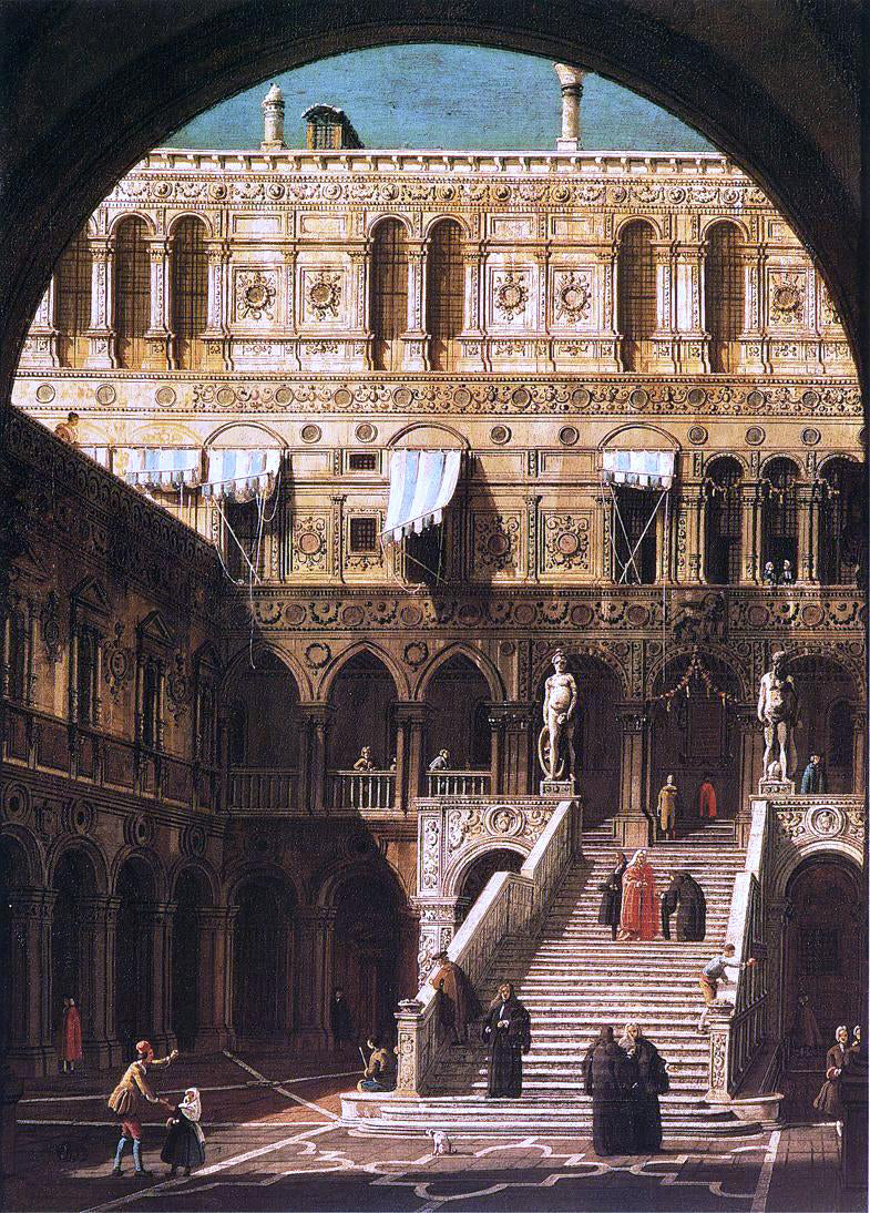 Canaletto Scala dei Giganti - Canvas Print