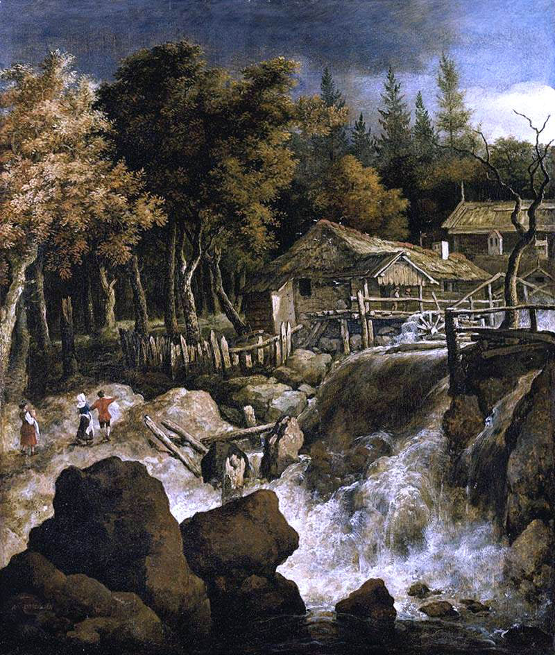 Allaert Van Everdingen A Scandinavian Wooded Landscape - Canvas Print