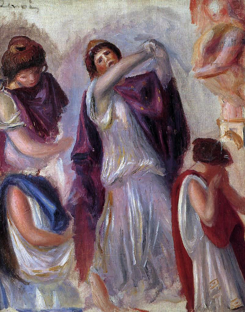Pierre Auguste Renoir Scene Antique - Femmes aux Peplums - Canvas Print