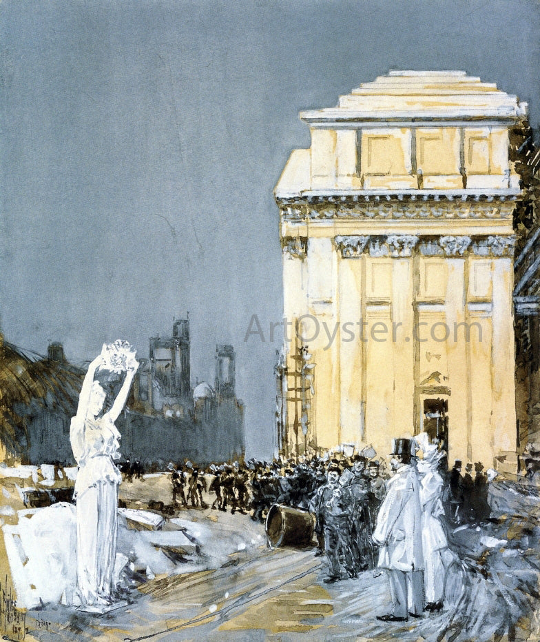 Frederick Childe Hassam Scene at the World's Columbian Exposition, Chicago, Illinois - Canvas Print