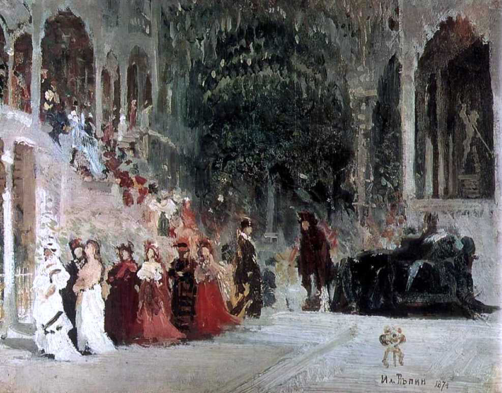 Ilia Efimovich Repin Scene from balet (study) - Canvas Print