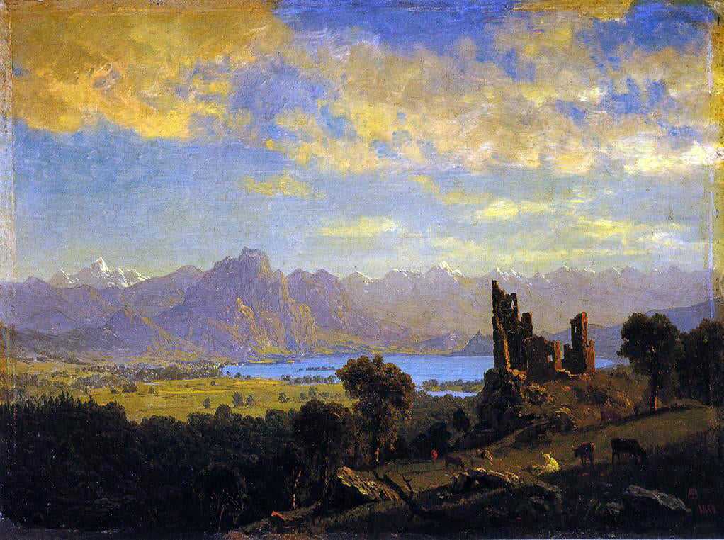 Albert Bierstadt Scene in the Tyrol - Canvas Print