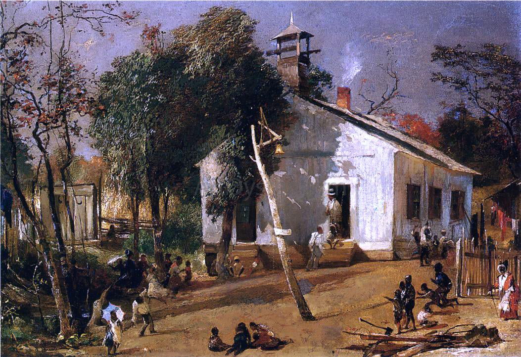 William Wallace Wotherspoon Scene outside a Southern Schoolhouse - Canvas Print