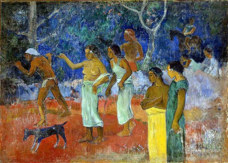Paul Gauguin Scenes from Tahitian Live - Canvas Print