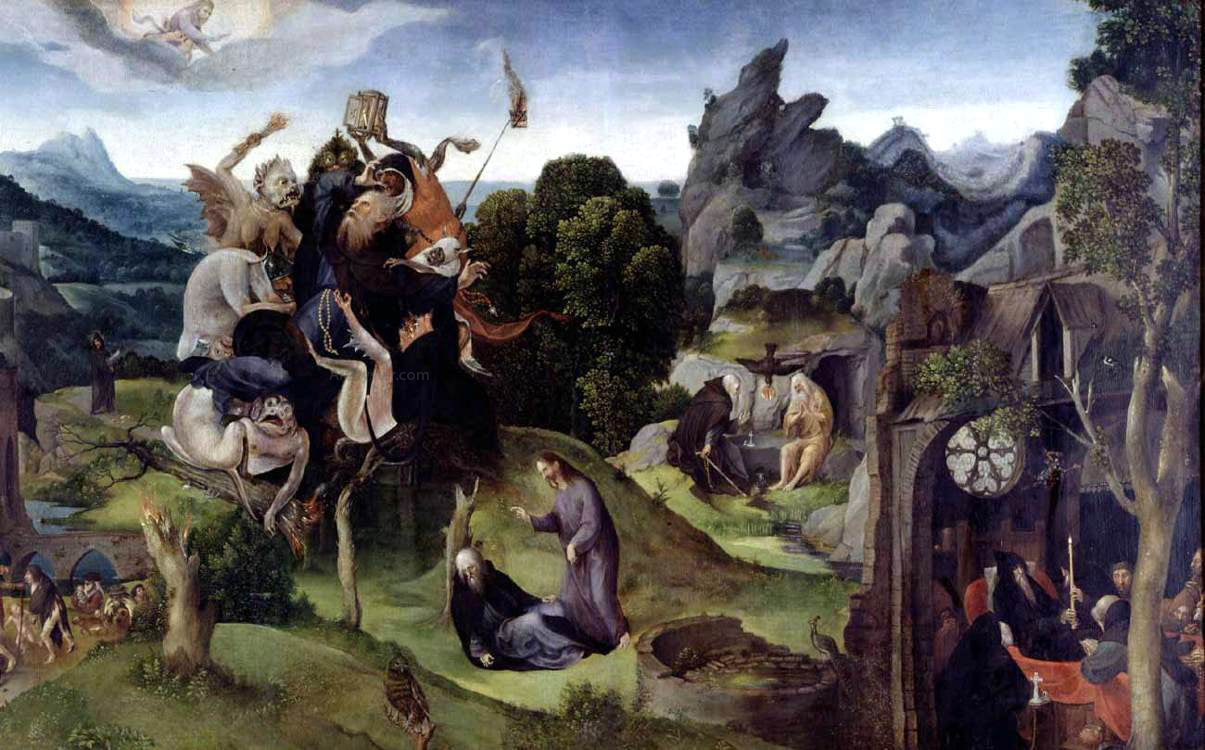 Cornelis Cornelisz Kunst Scenes from the Life of St. Anthony Abbot - Canvas Print