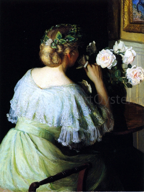 Lilla Cabot Perry Scent of Roses (also known as Girl and Roses) - Canvas Print
