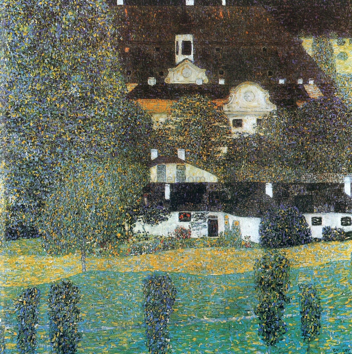 Gustav Klimt Schloss Kammer Attersee - Canvas Print