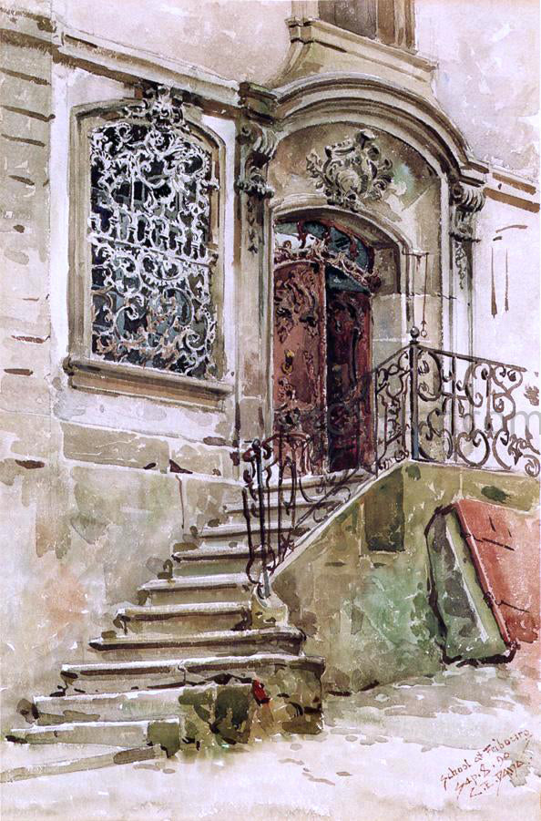 Charles Edmund Dana A School at Fribourg - Canvas Print