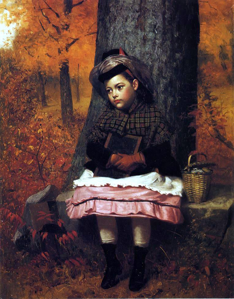 John George Brown School Bound - Canvas Print