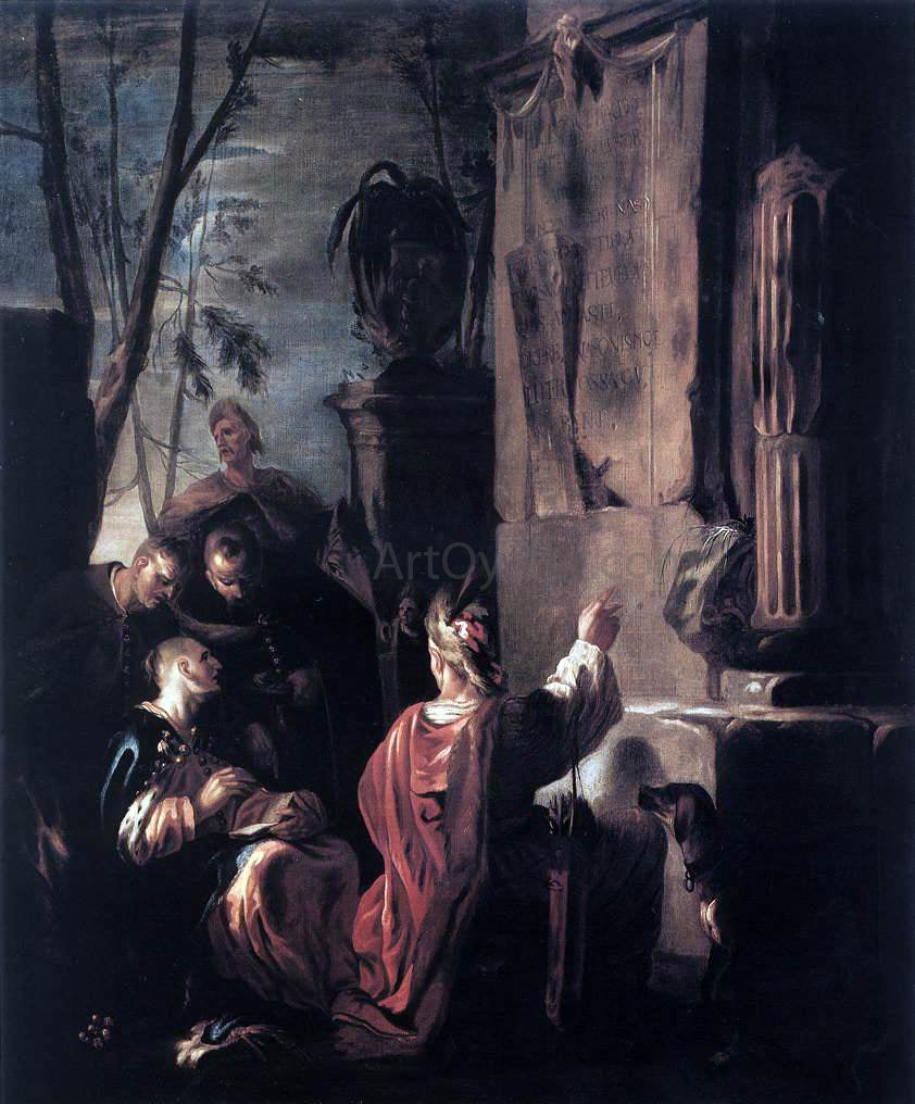 Johann Heinrich Schonfeld Scythians at the Tomb of Ovid - Canvas Print