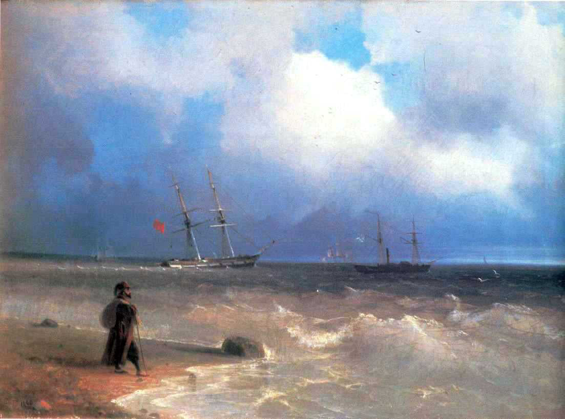 Ivan Constantinovich Aivazovsky Sea Coast - Canvas Print