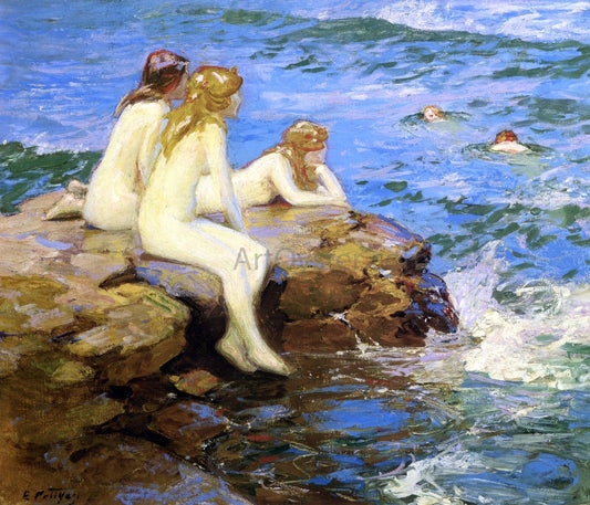 Edward Potthast Sea Nymphs - Canvas Print
