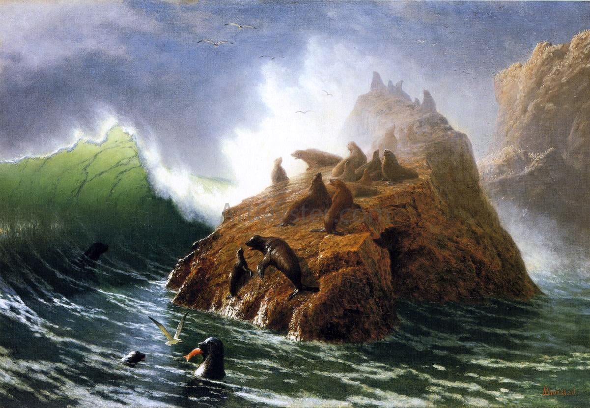 Albert Bierstadt Seal Rock - Canvas Print