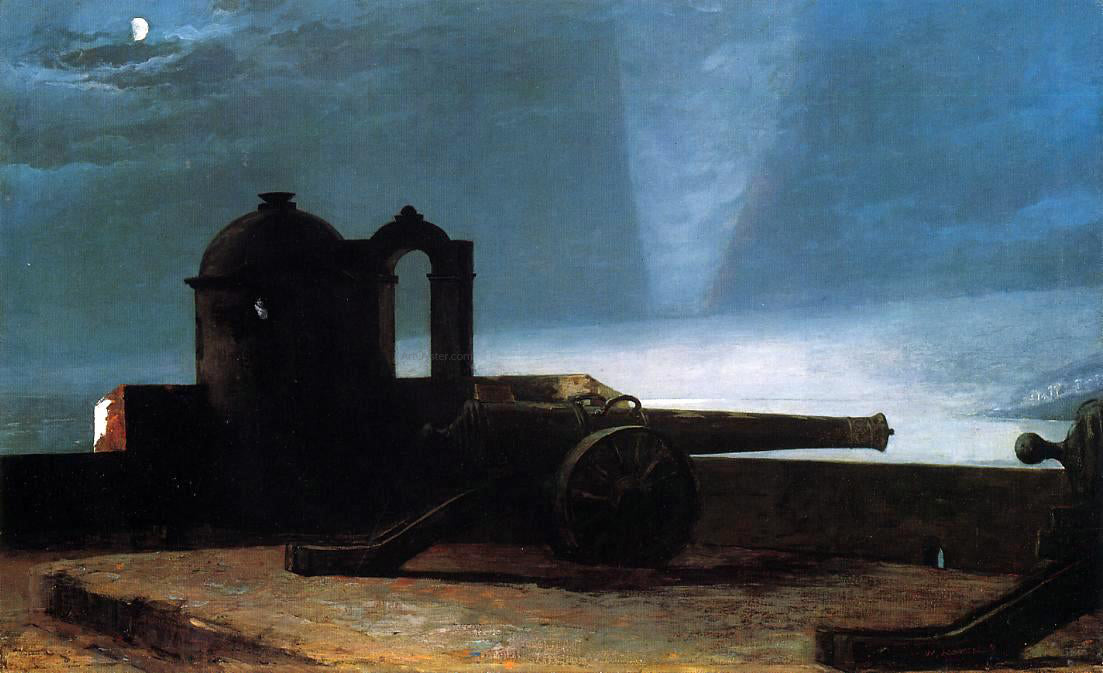 Winslow Homer Searchlight on Harbor Entrance, Santiago de Cuba - Canvas Print