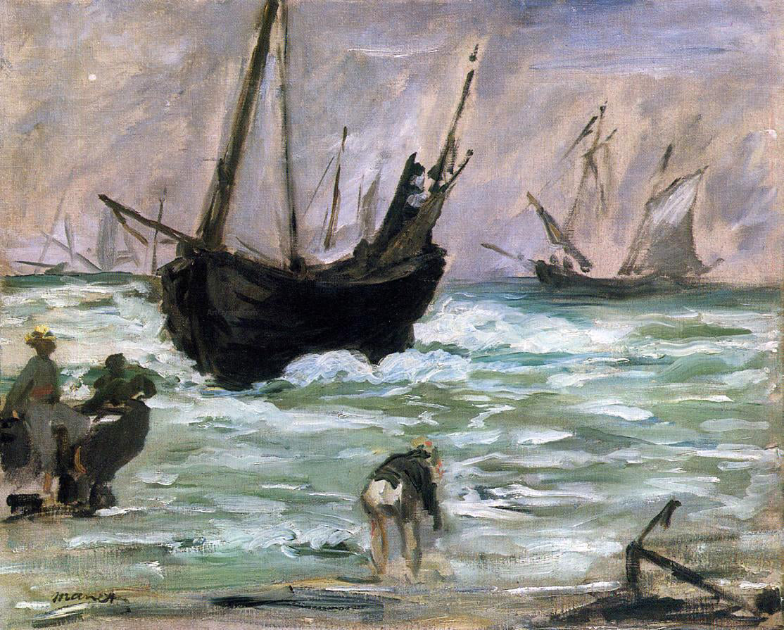 Edouard Manet A Seascape - Canvas Print