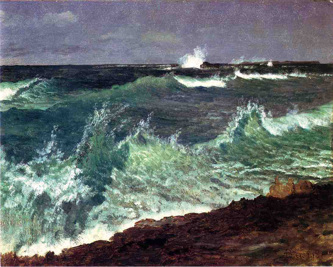Albert Bierstadt Seascape - Canvas Print
