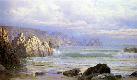 William Trost Richards Seascape: Along the Cliffs - Canvas Print