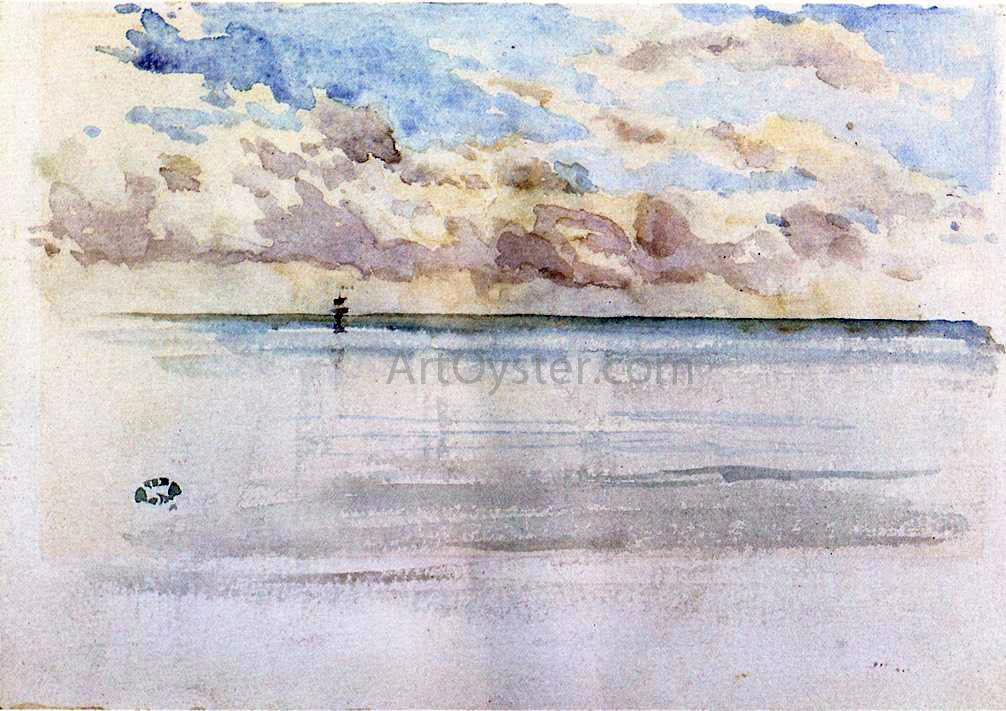 James McNeill Whistler Seascape, Dieppe - Canvas Print