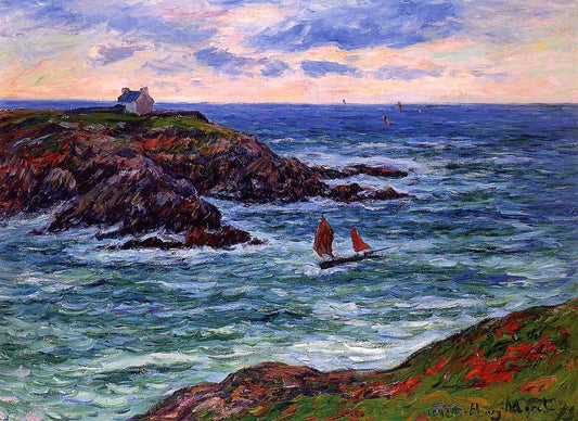 Henri Moret Seascape: Doelan, Brittany - Canvas Print