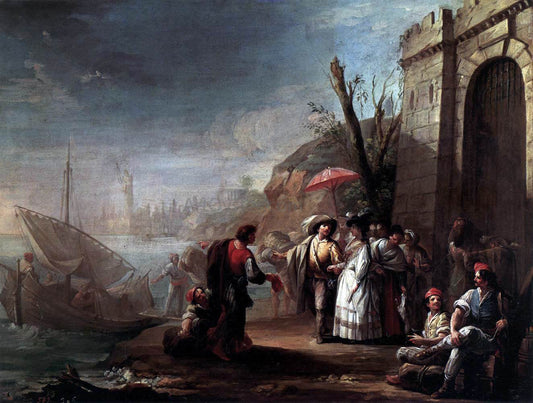 Mariano Salvador De Maella Seascape - Canvas Print