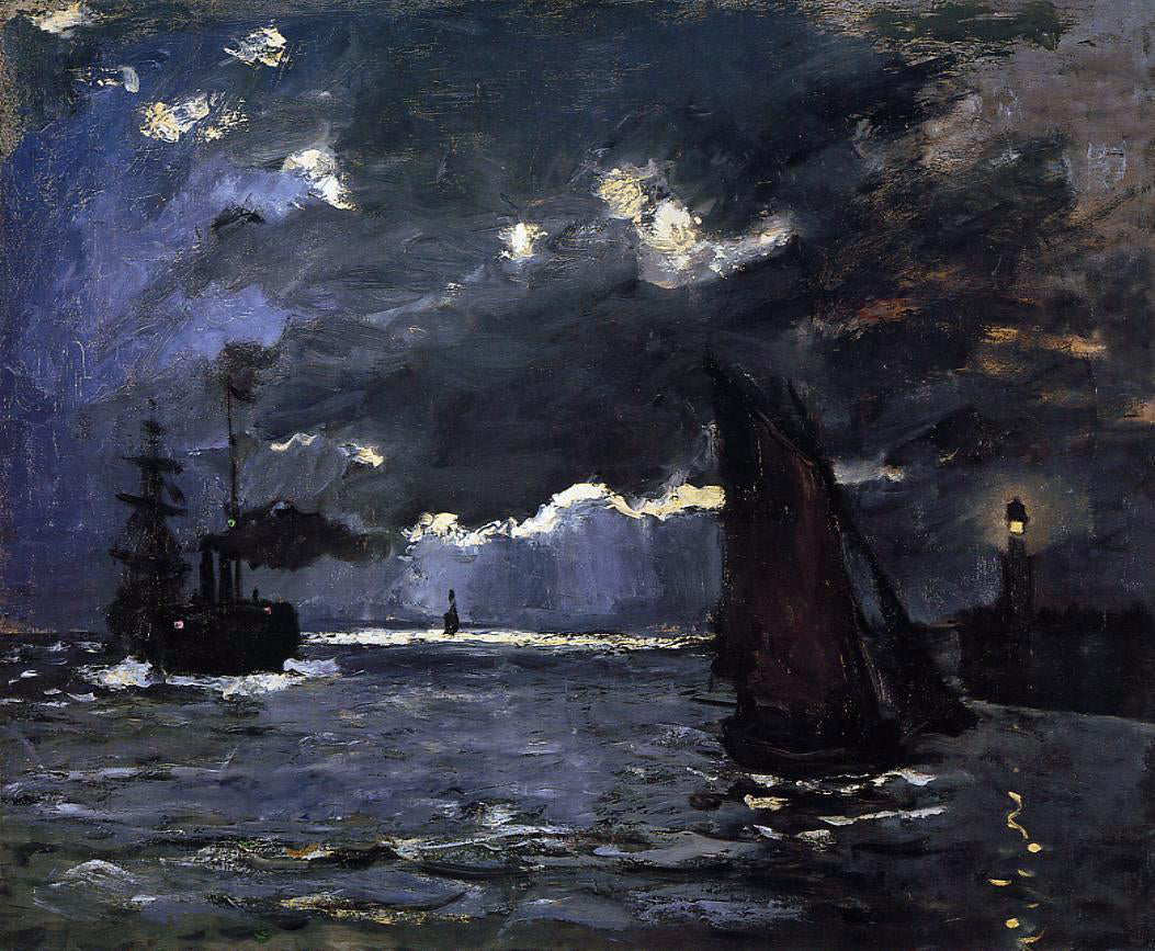 Claude Oscar Monet Seascape, Night Effect - Canvas Print