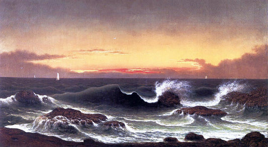Martin Johnson Heade Seascape: Sunrise - Canvas Print