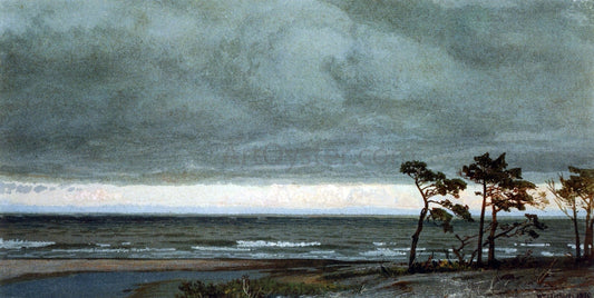 William Trost Richards Seascape with Pines and Overhanging Clouds - Canvas Print