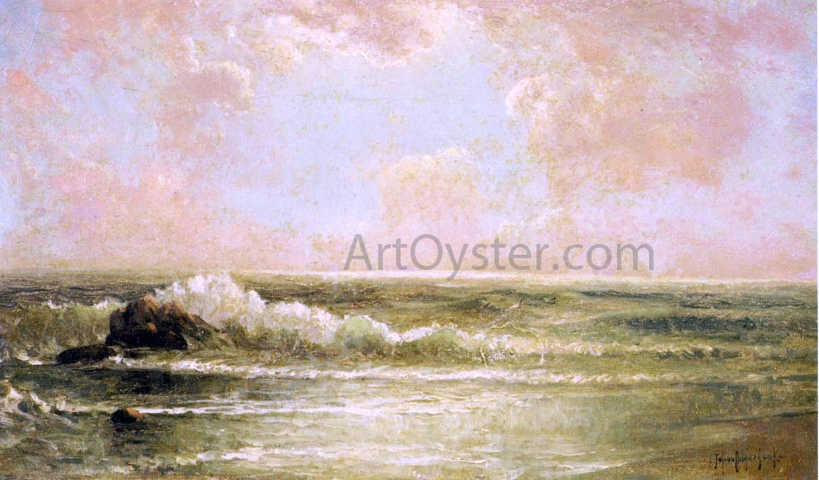 Julian Onderdonk Seascape with Pines and Overhanging Clouds - Canvas Print