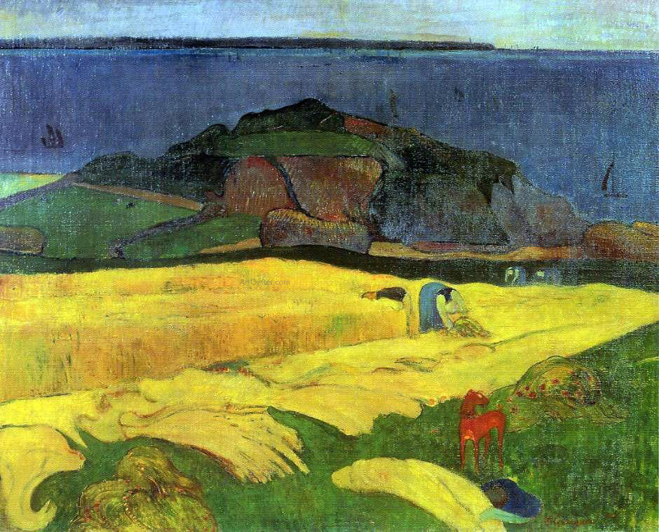Paul Gauguin Seaside Harvest, le Pouldu - Canvas Print