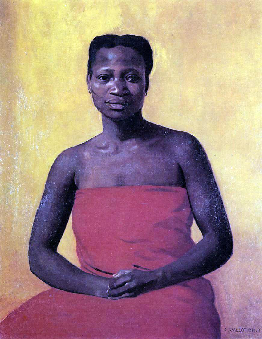 Felix Vallotton Seated Black Woman, Front View - Canvas Print
