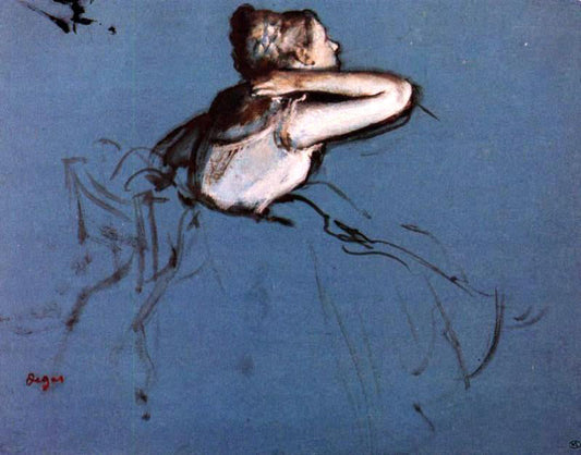 Edgar Degas Seated Dancer in Profile - Canvas Print