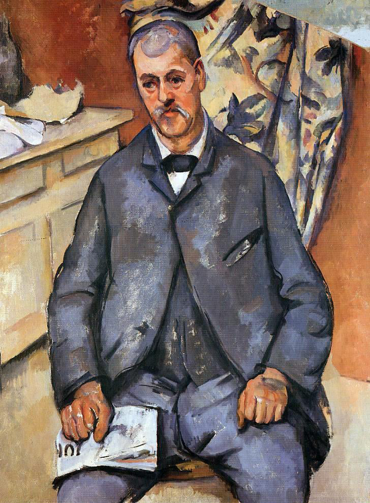 Paul Cezanne A Seated Man - Canvas Print