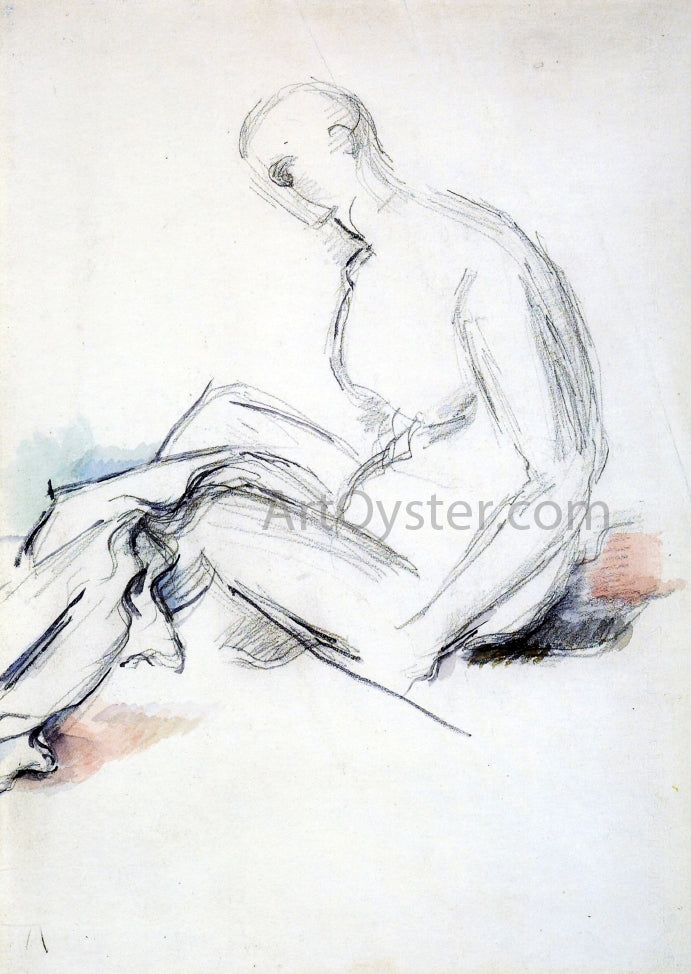 Paul Cezanne Seated Nude (also known as Ishmael) - Canvas Print