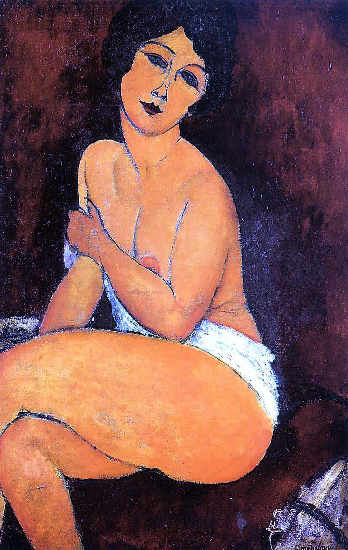 Amedeo Modigliani Seated Nude - Canvas Print
