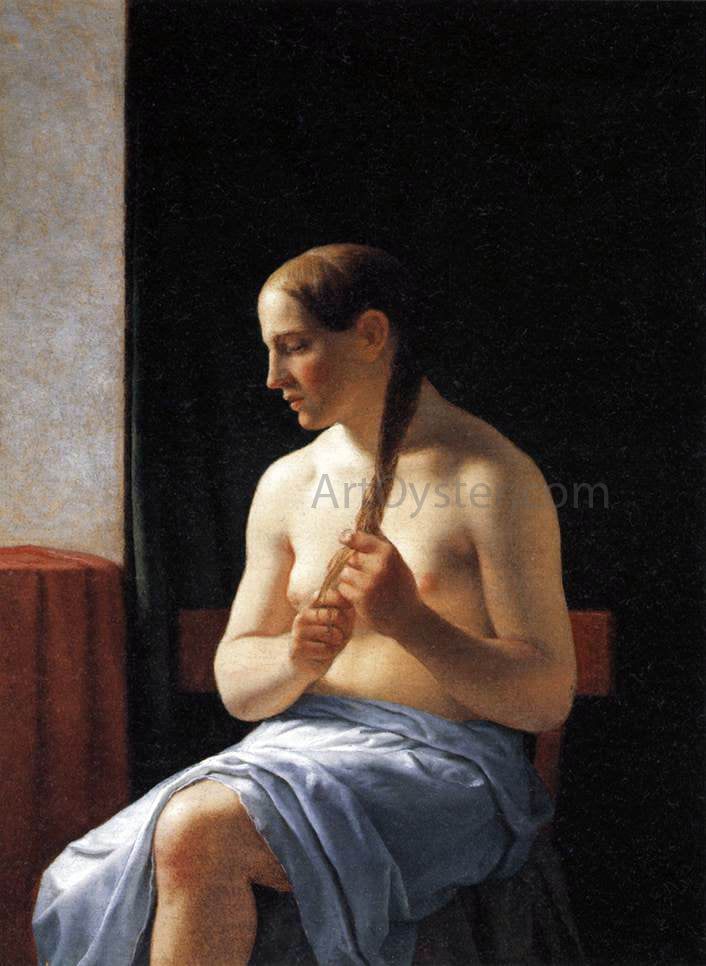Christoffer Wilhelm Eckersberg Seated Nude Model - Canvas Print