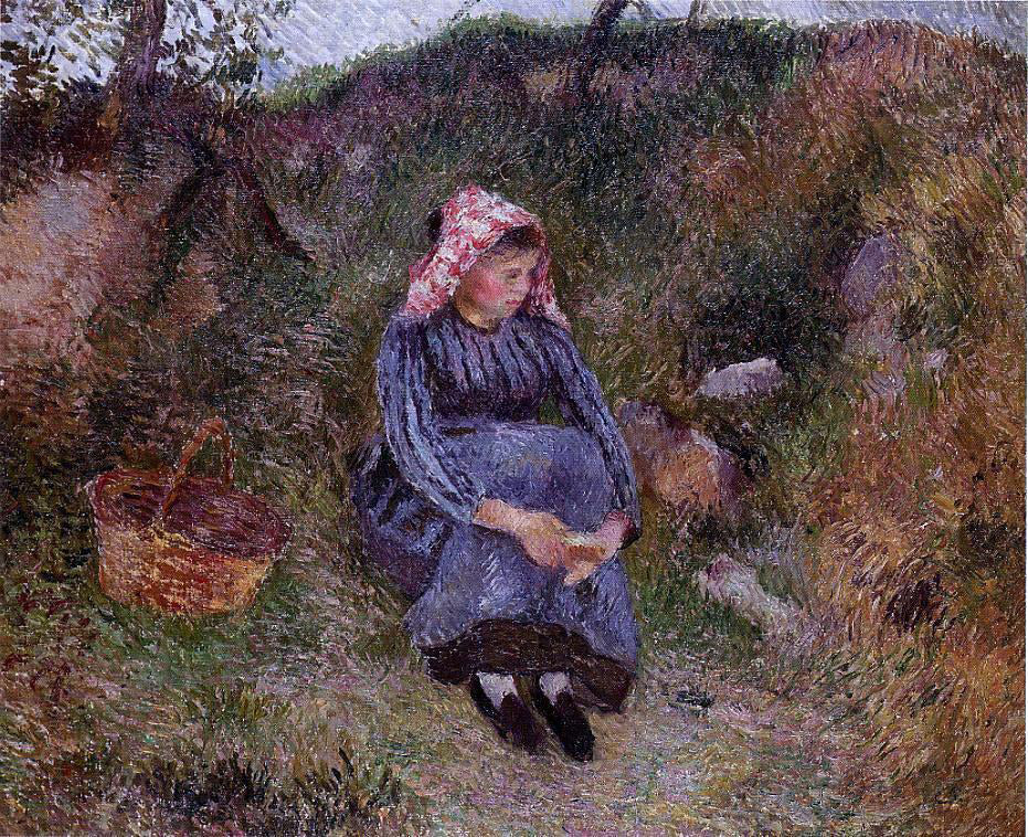 Camille Pissarro Seated Peasant Woman - Canvas Print